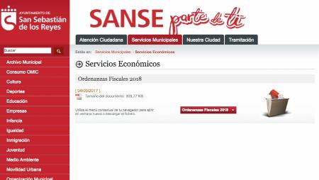 Imagen Ordenanzas Fiscales de Sanse 2018, las claves