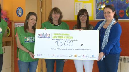 Imagen El CEIP Teresa de Calcuta de Sanse recibe un cheque solidario