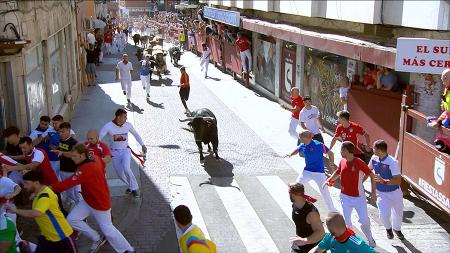 Imagen El quinto encierro de Sanse, el más rápido y templado de lo que va de...