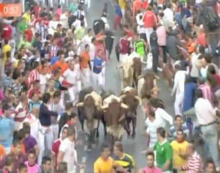 Imagen Quinto encierro de San Sebastián de los   Reyes con toros de Victoriano...