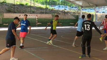 Imagen Dos jugadores y el entrenador de APADIS, en el Campeonato de España de...