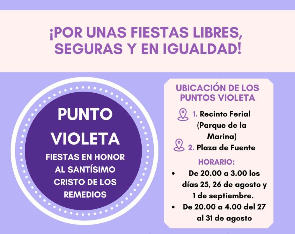 Imagen El Ayuntamiento dispondrá durante las Fiestas de dos Puntos Violeta ante posibles casos de violencia sexual