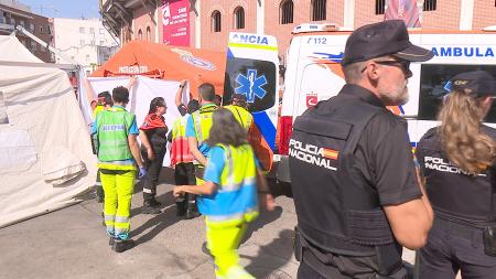 Imagen Un herido del encierro, trasladado al quirófano de la plaza de toros con...