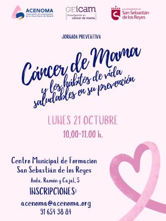 Conferencia: Cáncer de mama y los hábitos de vida saludables en su prevención